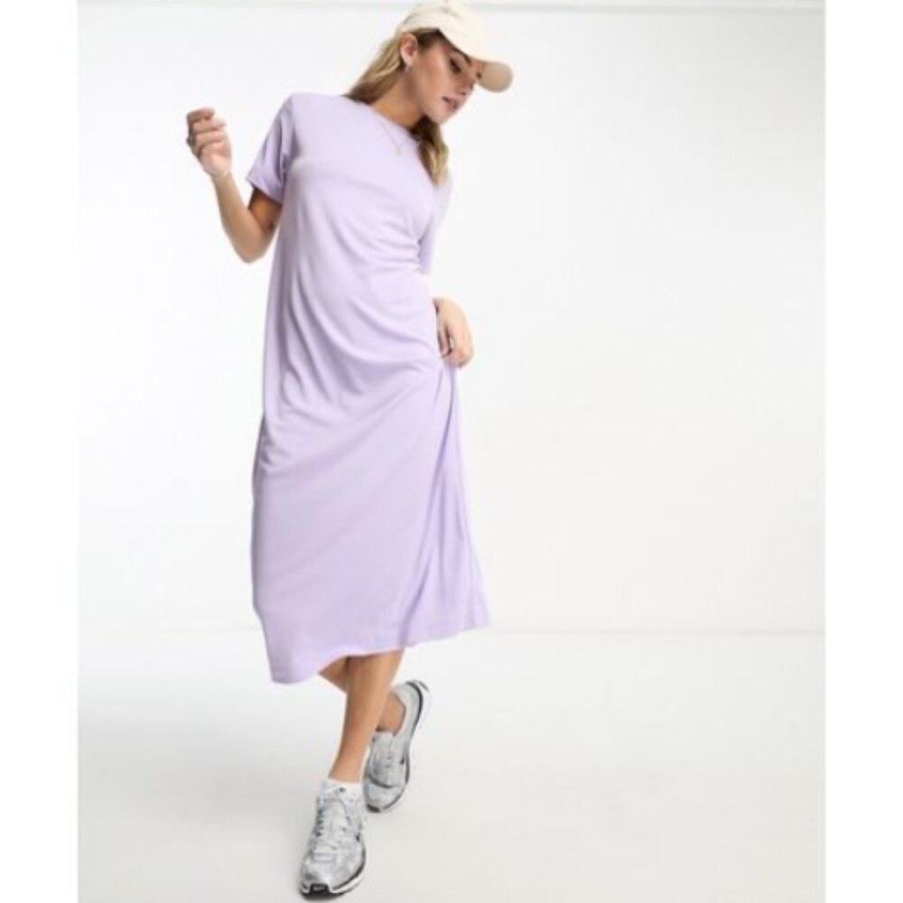 Brand New by Anthropologie Daily Practice Light Purple Maxi Tee Shirt Dress
